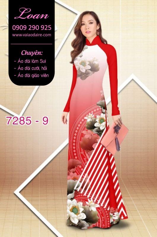 Vải áo dài hoa 3D