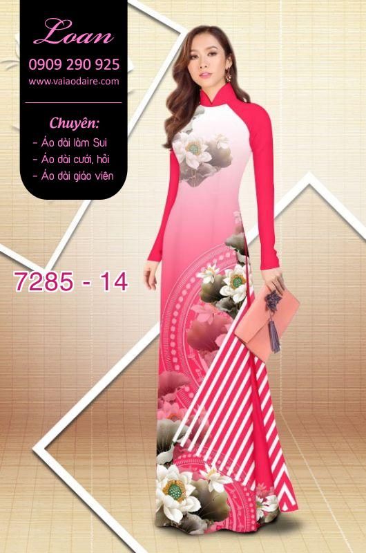 Vải áo dài hoa 3D