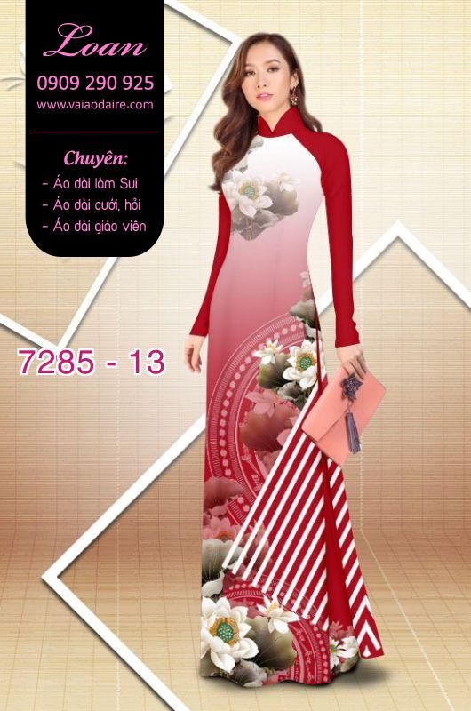 Vải áo dài hoa 3D