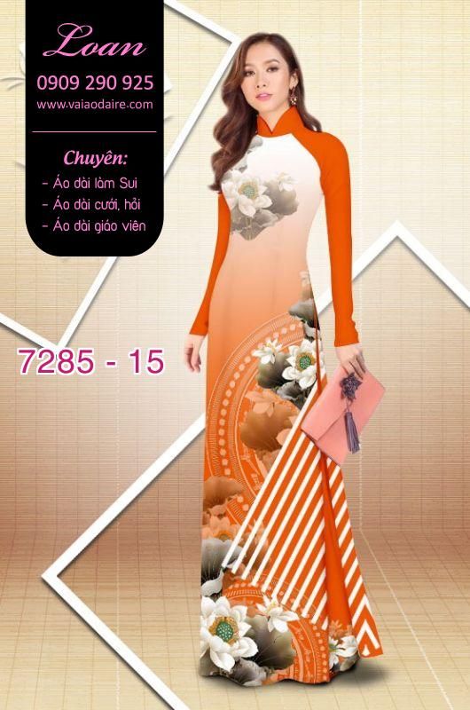 Vải áo dài hoa 3D