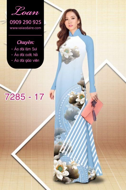 Vải áo dài hoa 3D
