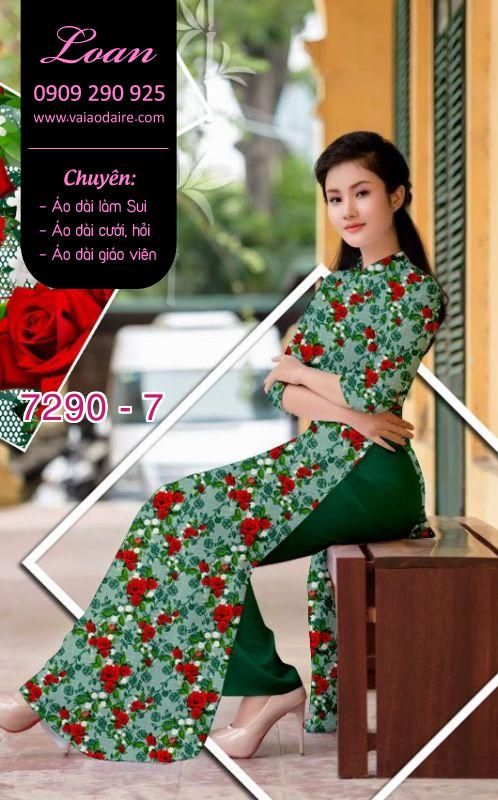 Vải áo dài hoa nhí