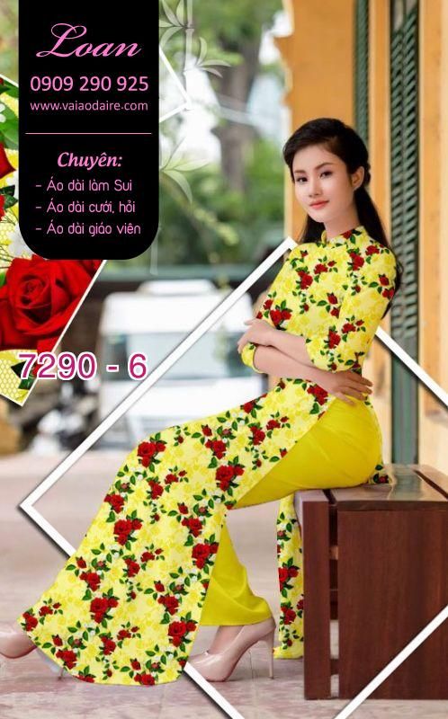 Vải áo dài hoa nhí