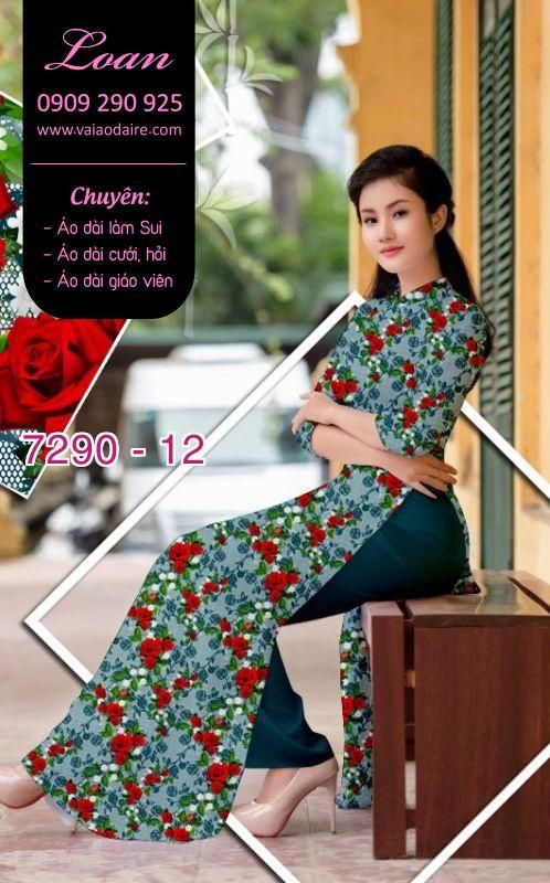Vải áo dài hoa nhí