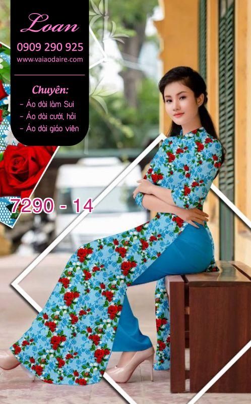 Vải áo dài hoa nhí