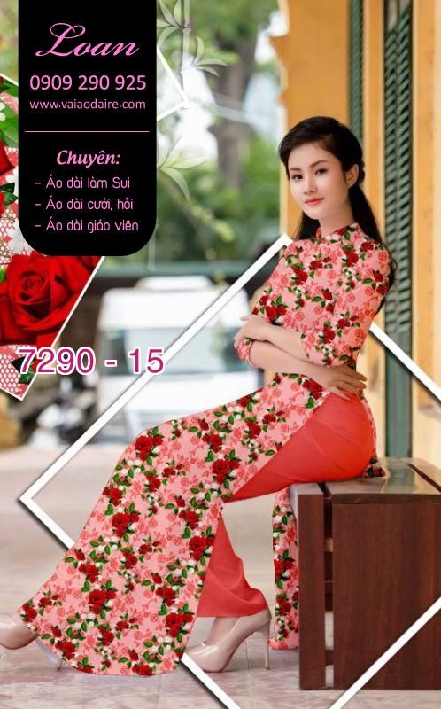 Vải áo dài hoa nhí