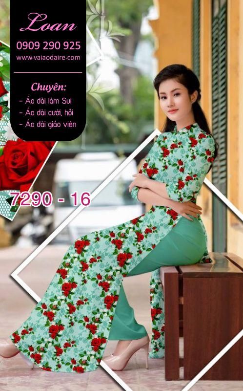 Vải áo dài hoa nhí