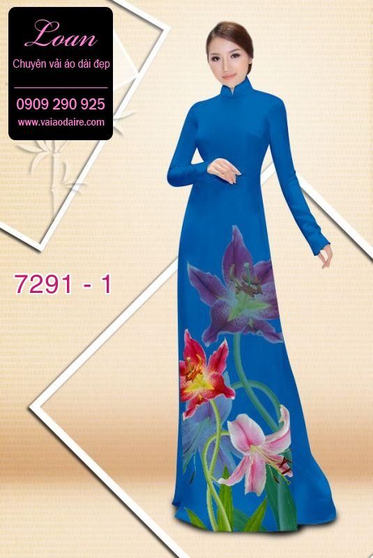 Vải áo dài hoa 3D Vải áo dài hoa 3D