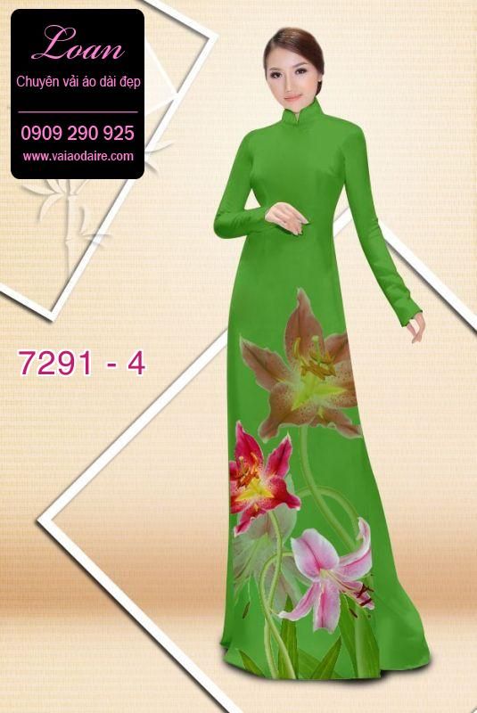 Vải áo dài hoa 3D Vải áo dài hoa 3D