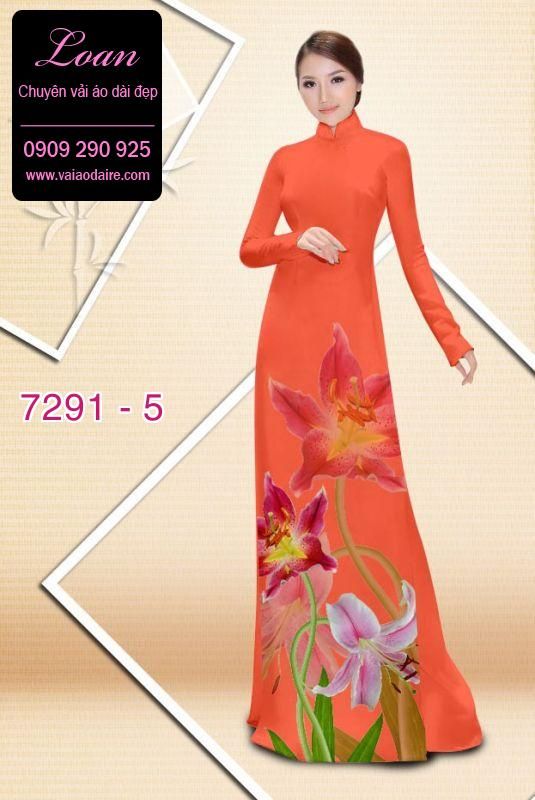 Vải áo dài hoa 3D Vải áo dài hoa 3D