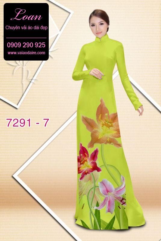 Vải áo dài hoa 3D Vải áo dài hoa 3D
