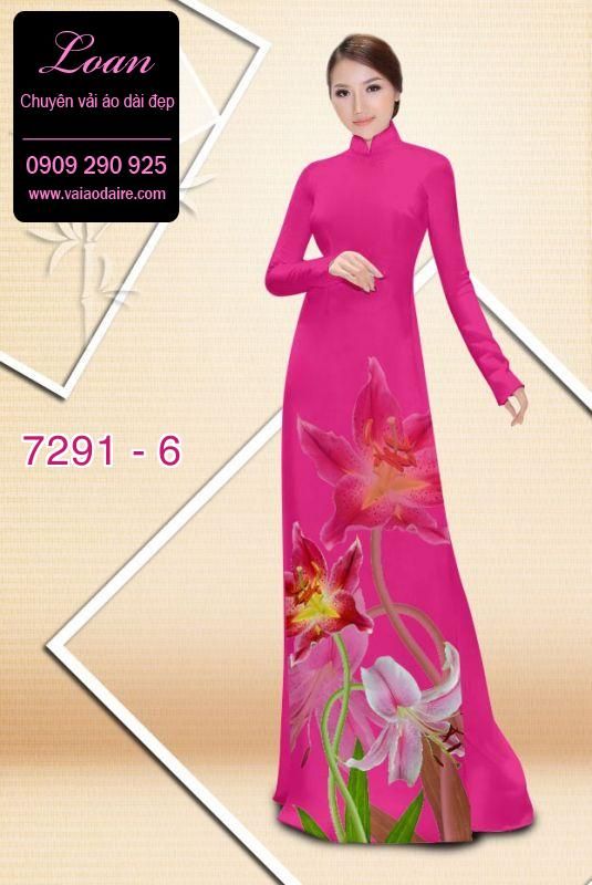 Vải áo dài hoa 3D Vải áo dài hoa 3D