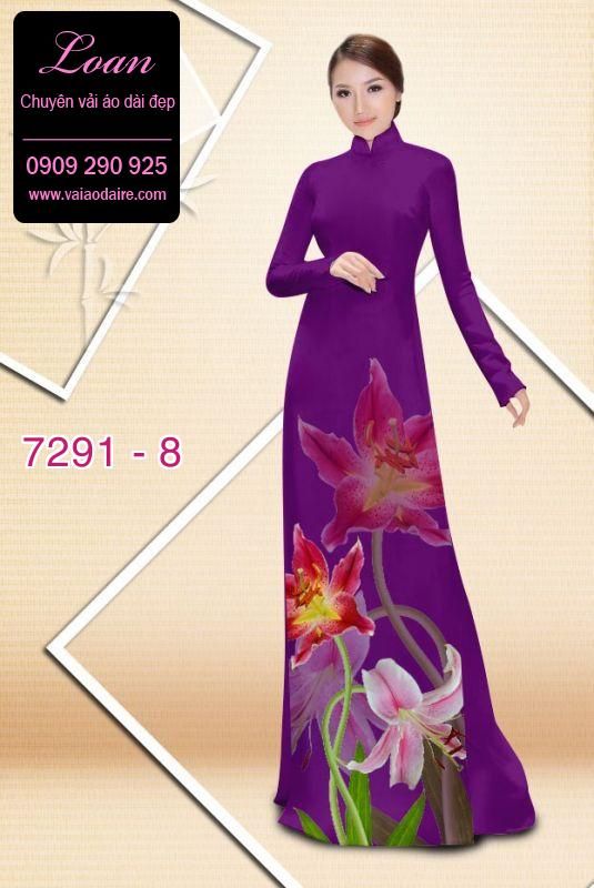 Vải áo dài hoa 3D Vải áo dài hoa 3D