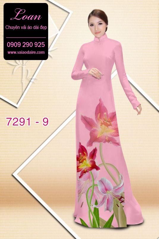 Vải áo dài hoa 3D Vải áo dài hoa 3D