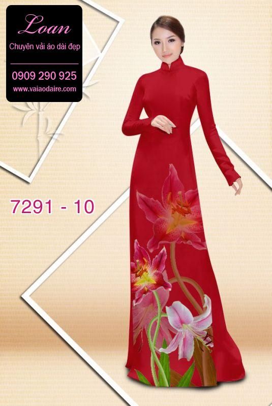Vải áo dài hoa 3D Vải áo dài hoa 3D