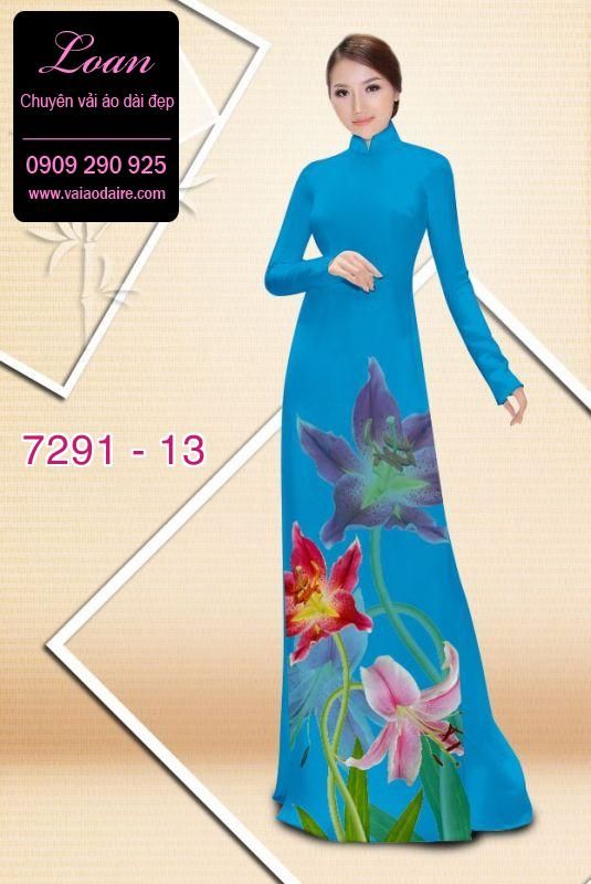 Vải áo dài hoa 3D Vải áo dài hoa 3D