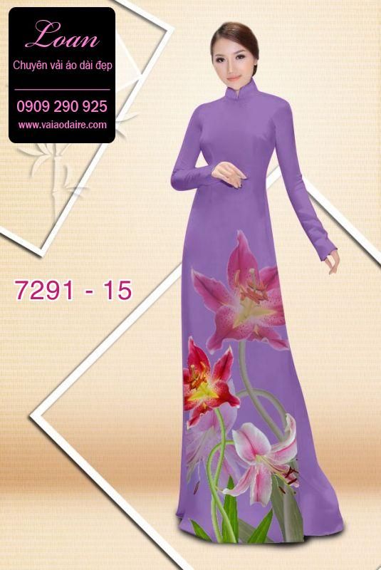 Vải áo dài hoa 3D Vải áo dài hoa 3D