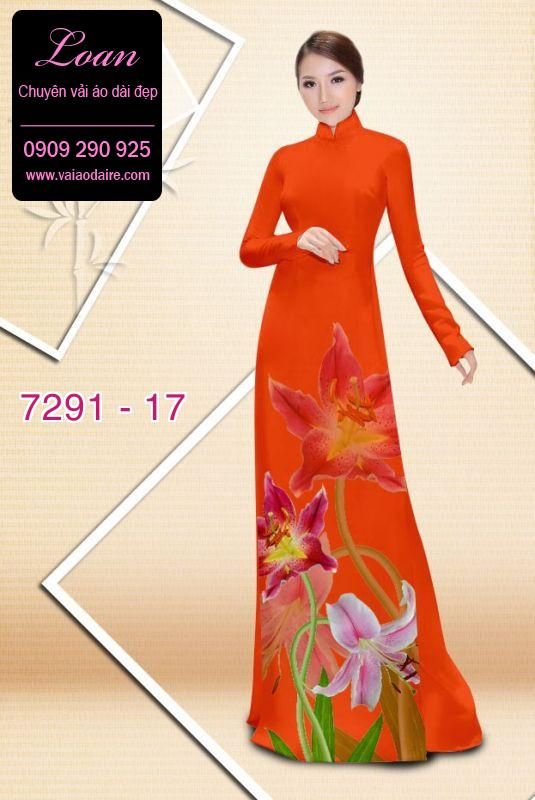 Vải áo dài hoa 3D Vải áo dài hoa 3D