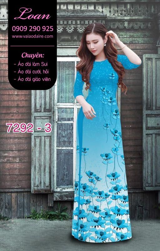 Vải áo dài hoa nhỏ