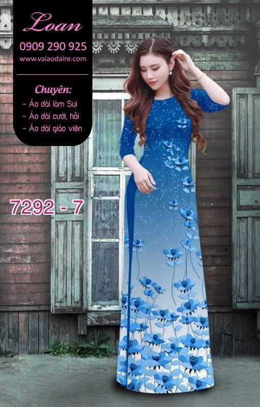 Vải áo dài hoa nhỏ