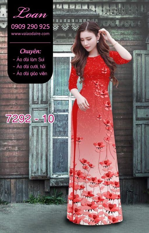 Vải áo dài hoa nhỏ