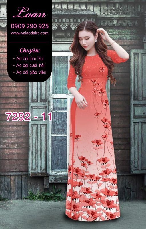 Vải áo dài hoa nhỏ