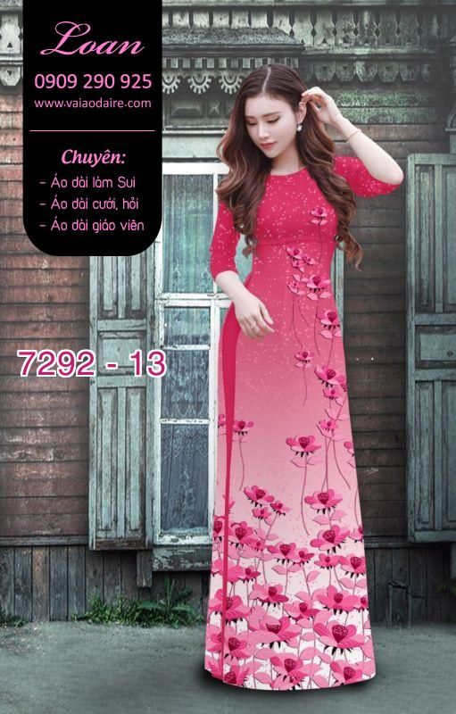 Vải áo dài hoa nhỏ