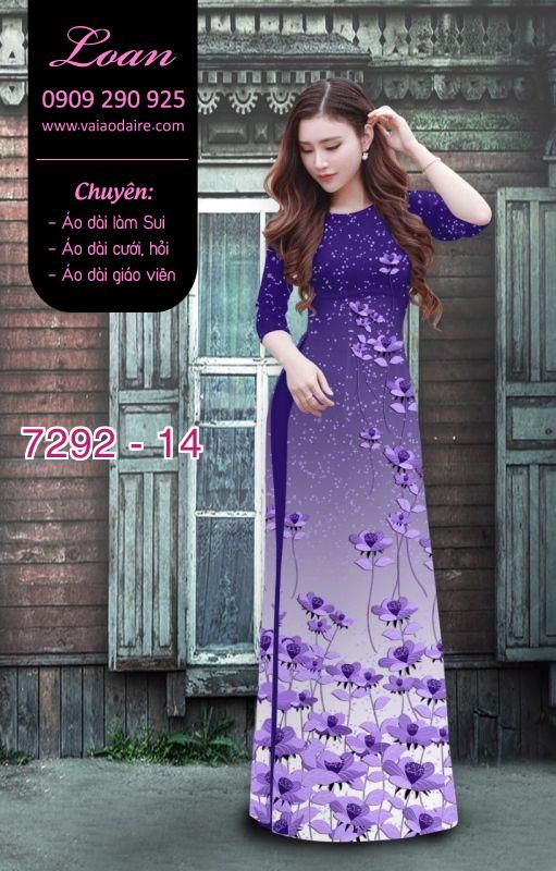 Vải áo dài hoa nhỏ