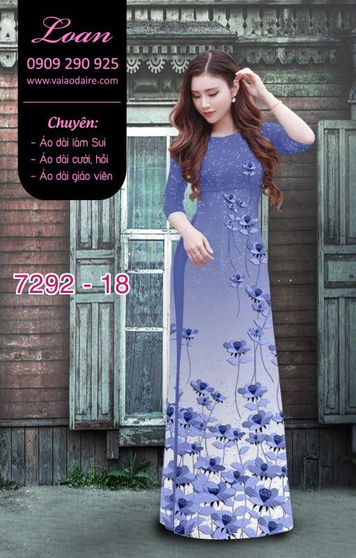 Vải áo dài hoa nhỏ
