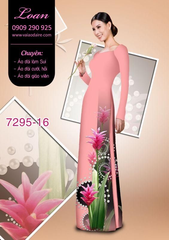 Vải áo dài hoa 3D