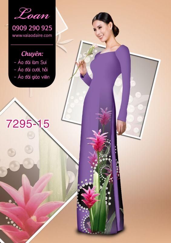 Vải áo dài hoa 3D