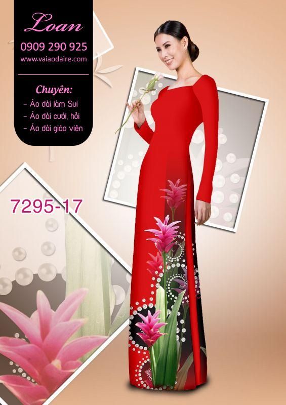Vải áo dài hoa 3D