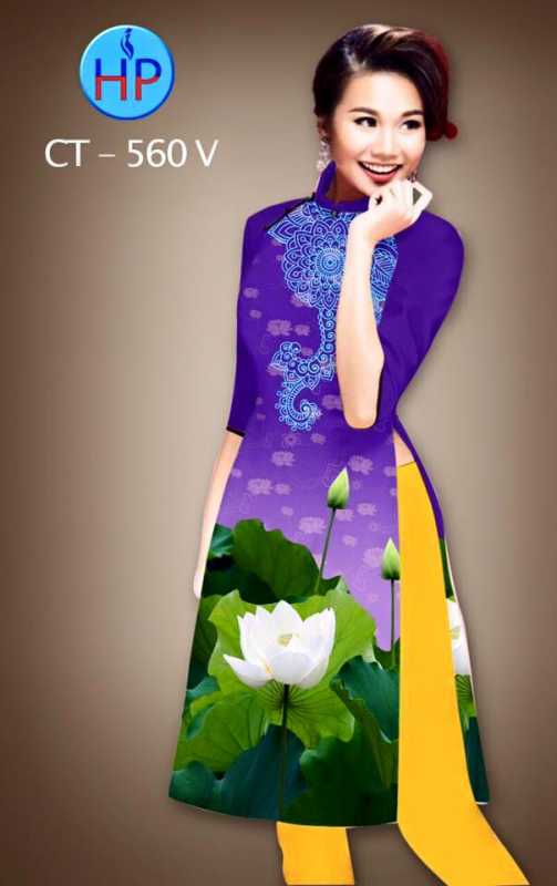 Vải áo dài Cách Tân hoa Sen Vải áo dài Cách Tân hoa Sen