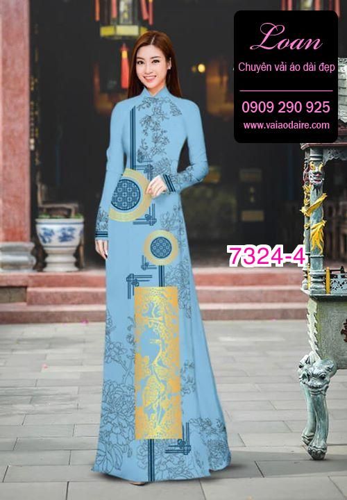 Vải áo dài hoa văn phú quý