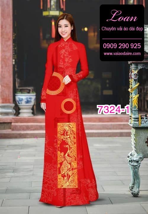 Vải áo dài hoa văn phú quý