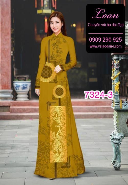 Vải áo dài hoa văn phú quý