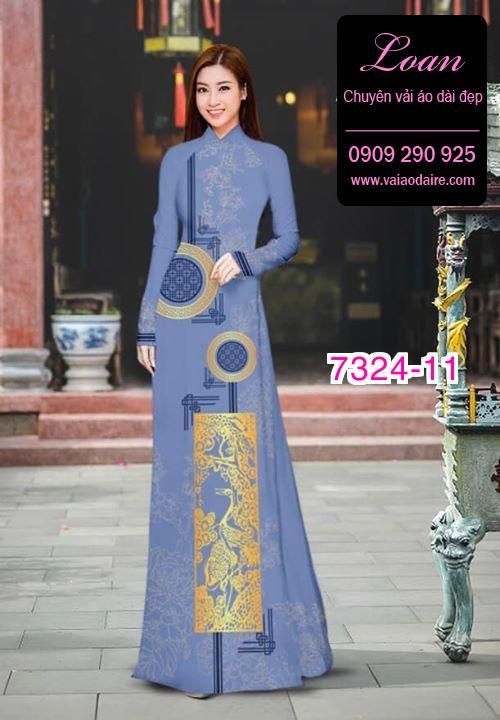 Vải áo dài hoa văn phú quý