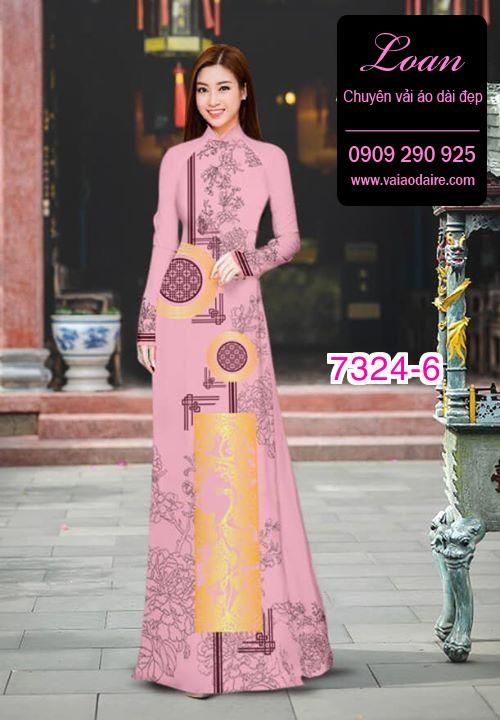 Vải áo dài hoa văn phú quý