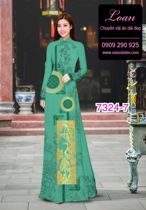 Vải áo dài hoa văn phú quý