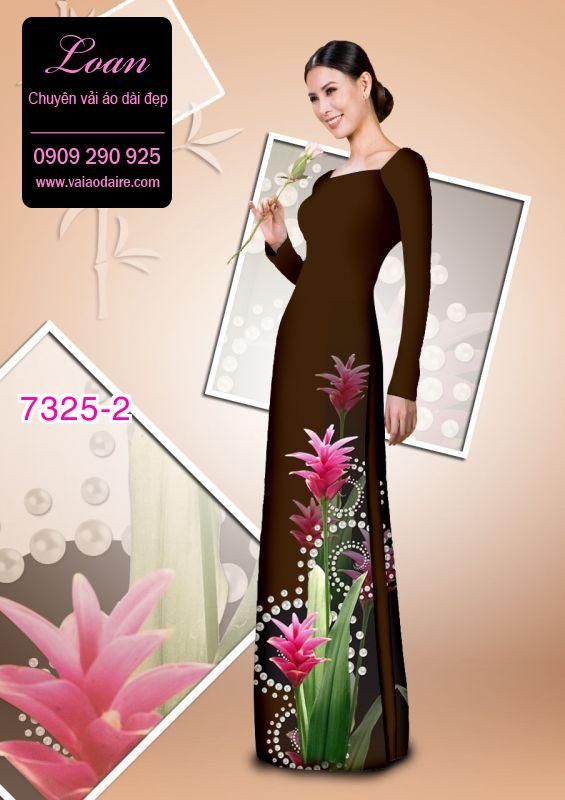 Vải áo dài hoa 3D Vải áo dài hoa 3D