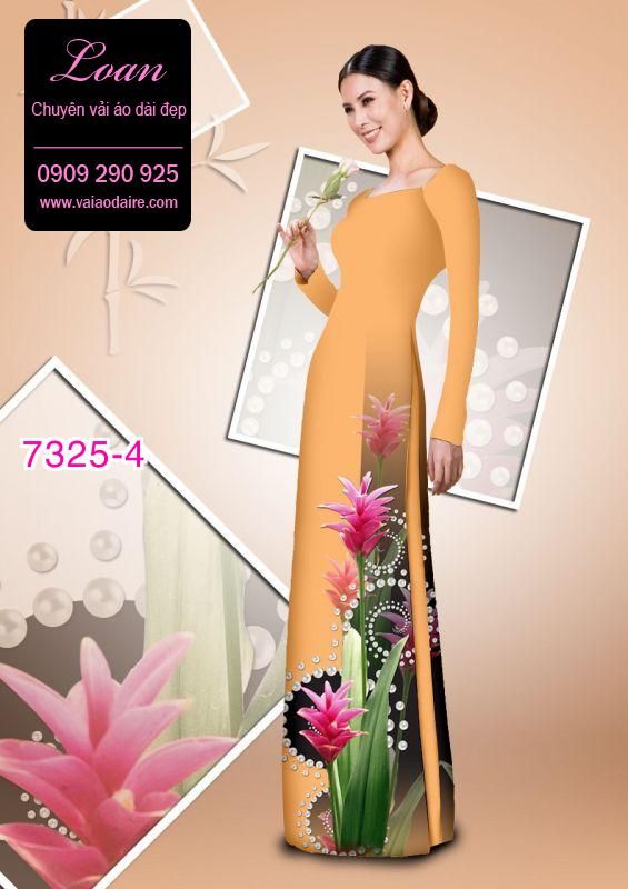 Vải áo dài hoa 3D Vải áo dài hoa 3D