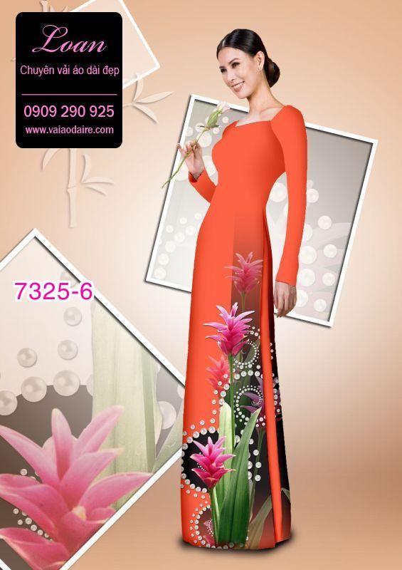 Vải áo dài hoa 3D Vải áo dài hoa 3D