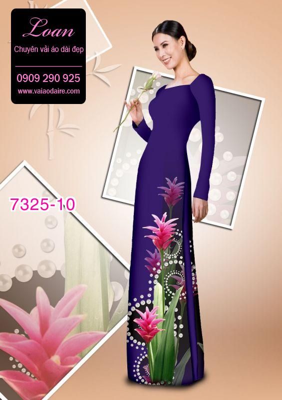 Vải áo dài hoa 3D Vải áo dài hoa 3D