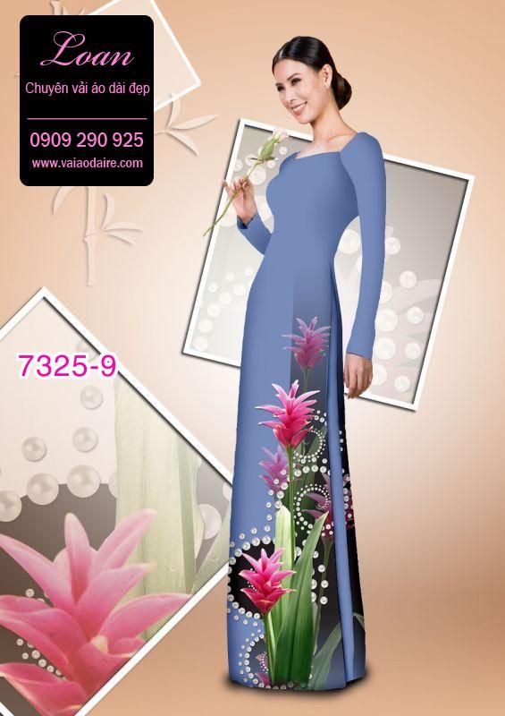 Vải áo dài hoa 3D Vải áo dài hoa 3D