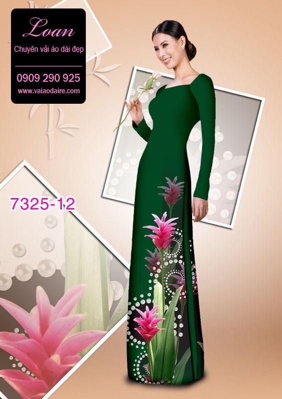 Vải áo dài hoa 3D Vải áo dài hoa 3D