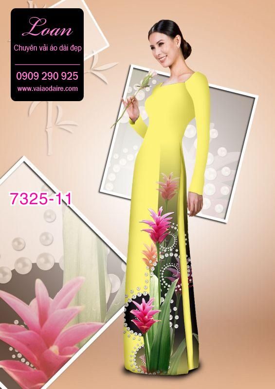 Vải áo dài hoa 3D Vải áo dài hoa 3D