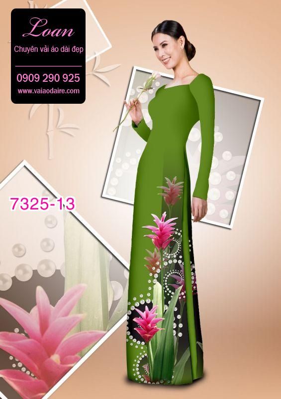 Vải áo dài hoa 3D Vải áo dài hoa 3D