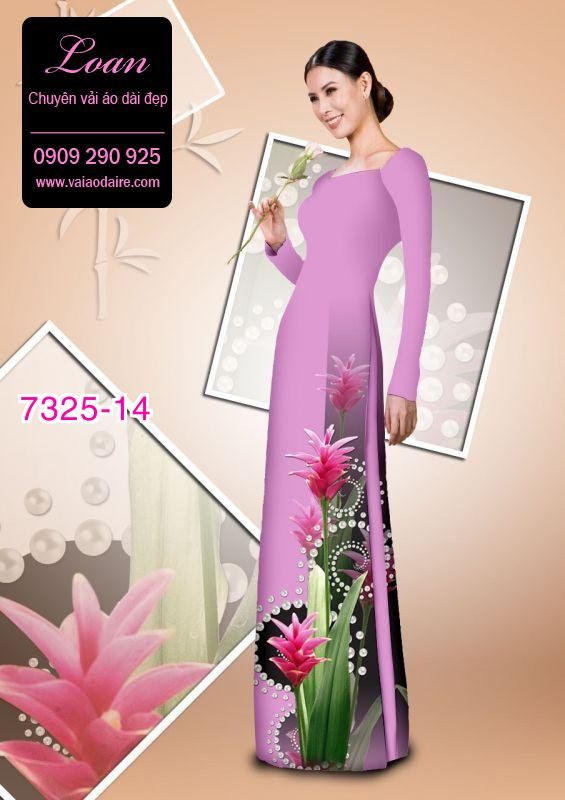 Vải áo dài hoa 3D Vải áo dài hoa 3D