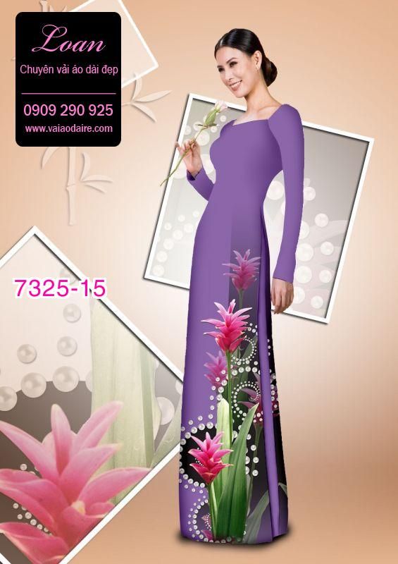 Vải áo dài hoa 3D Vải áo dài hoa 3D