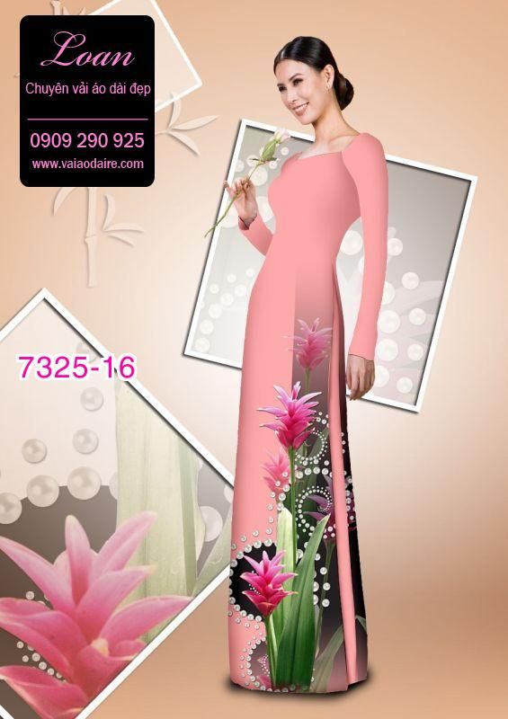 Vải áo dài hoa 3D Vải áo dài hoa 3D